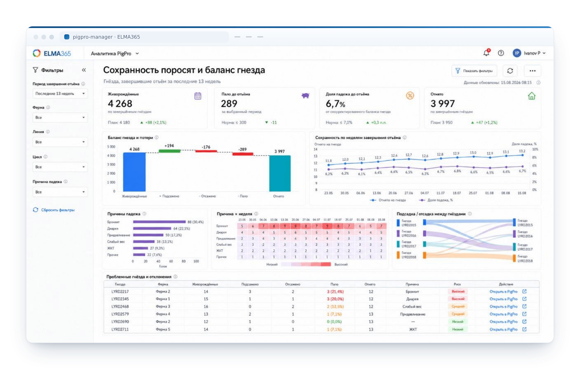 Скрин программы Pig Pro Manager